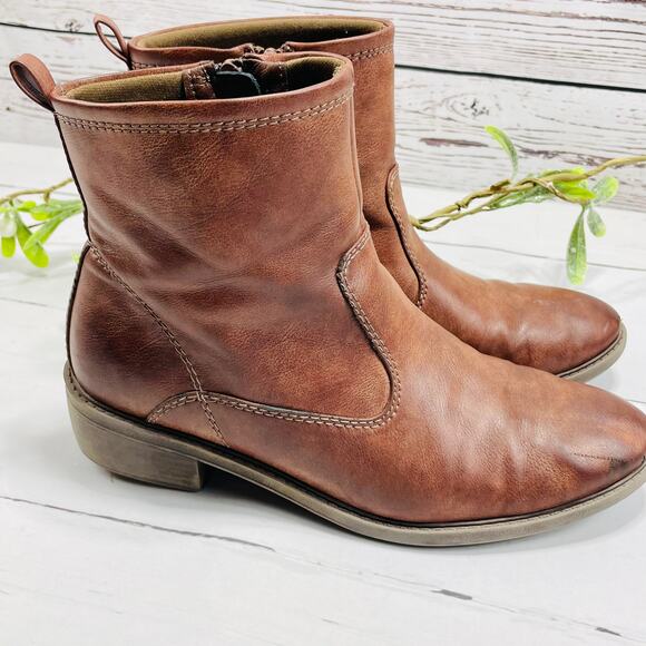 Women's Shane Baretrap Brown Ankle Boots - Size 9 - Picture 5 of 11